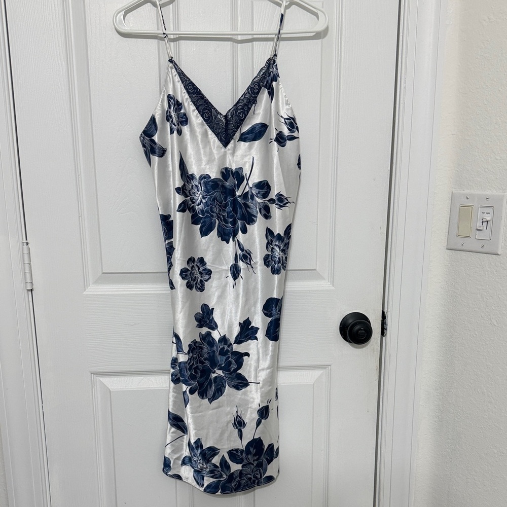 Lilac+London Satin Print Gown